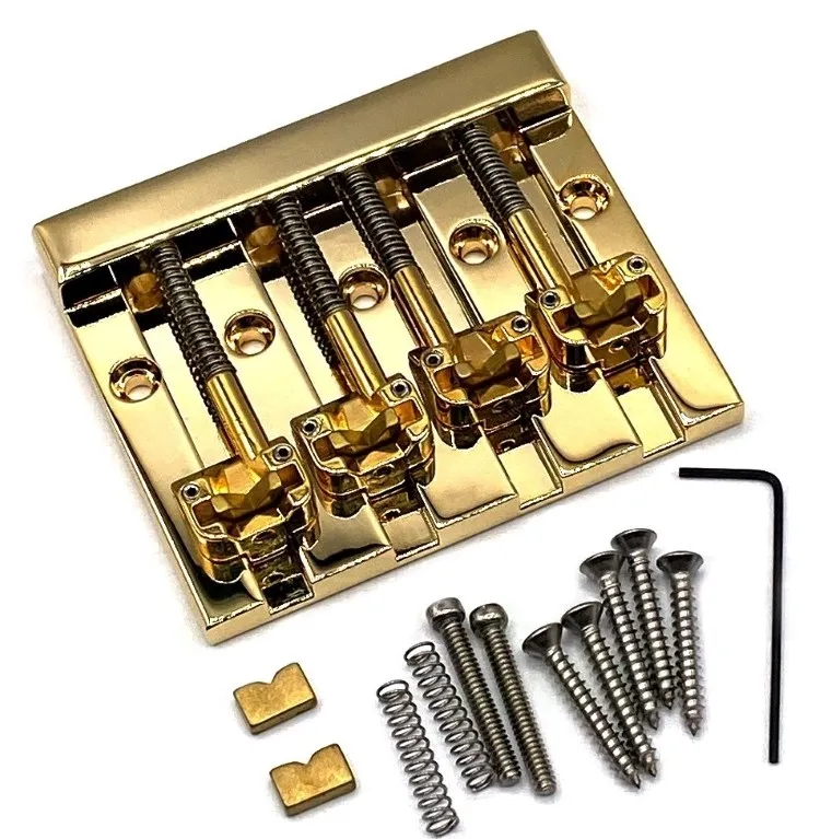 HIPSHOT ベースブリッジ KICKASS 4弦用 ゴールド BR/KICKASS G 2zzhgl6 Hipshot ( ヒップショット ) Bass Bridge 4 String KickAss, Gold